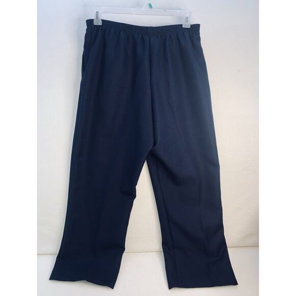Sz 16 Alfred Dunner Pants Polyester Full Length PullOn Elastic Side Pockets Blue - Picture 11 of 11